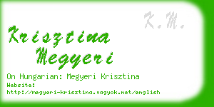 krisztina megyeri business card